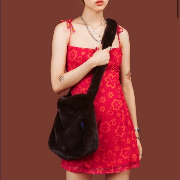 UNIF Handbags - UNIF Brown Fuzzy Faye Bag